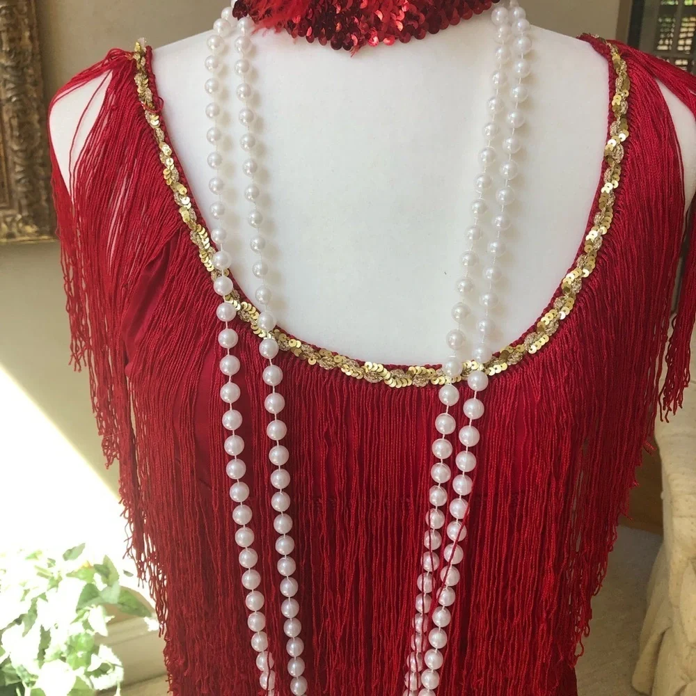 NWT Charades Fashion Flapper Halloween Costume Women’s Small Bonus Accessories